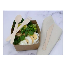 ECatering Essentials Eco-Friendly 6.2inch Wooden Birchwood Spoons (1000) - Image 2