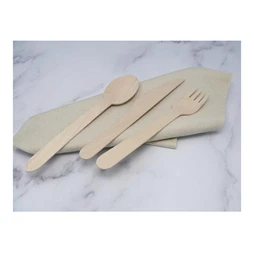 ECatering Essentials Eco-Friendly 6.2inch Wooden Birchwood Spoons (1000) - Image 4