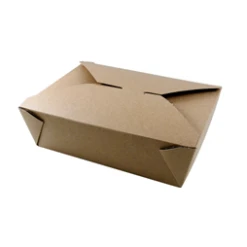 ECatering Essentials 100% Recycled Takeaway Kraft Cardboard Food Boxes (200)