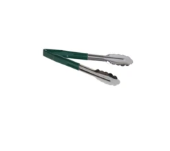 Vinyl Coated Green Serving Tongs 245mm