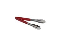 Vinyl Coated Red Serving Tongs 245mm