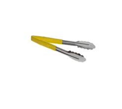 Vinyl Coated Yellow Serving Tongs 245mm