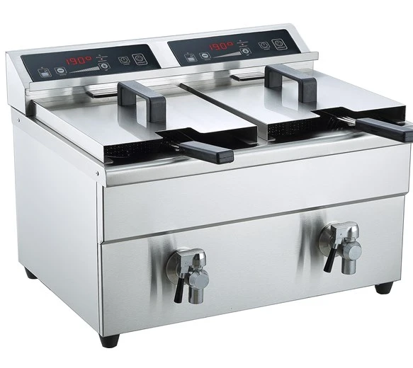 Gastrotek 2 X 8 Litre Energy Efficient Induction Catering Fryer With Drain Tap