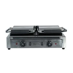 Quattro Heavy Duty Twin Contact - Panini Grill Ribbed Top - Flat Bottom Plates - Image 6