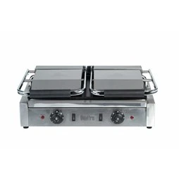 Quattro Heavy Duty Twin Contact - Panini Grill Ribbed Top - Flat Bottom Plates - Image 3