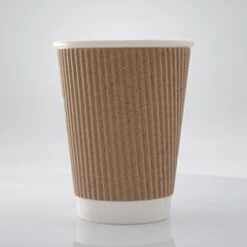 ECatering Essentials Pack Of 500 12oz Kraft Ripple Cups