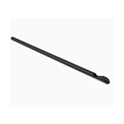 ECatering Essentials Black Compostable Spoon Straws 8mm (Box Of 200)