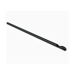 ECatering Essentials Black Compostable Spoon Straws 8mm (Box Of 200)