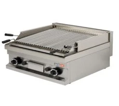Arisco Gas Lava Rock Chargrill 600mm Wide - 2 Burner. Natural Gas Or LPG