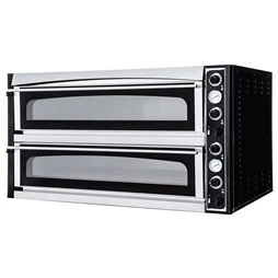 Italinox Twin Deck 3 Phase Electric Pizza Oven 18x14" Pizzas Superior XL99 Glass