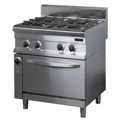 Arisco Heavy Duty 4 Burner LPG Or Gas Range Cooker With Electric Oven