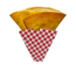 Red Gingham Paper Crepe Cones