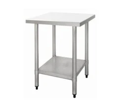 Quattro Stainless Steel 600mm Centre Prep Table With PE Chopping Board